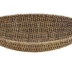 Deco 79 Coastal Storage Seagrass Metal Basket S/3 19",17",15"-87536, Brown