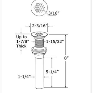 Westbrass D411-12-26 Grid Strainer Lavatory Drain w/o Overflow Holes - Exposed, Polished Chrome