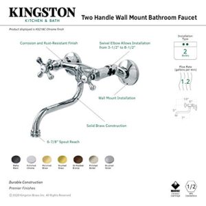 Kingston Brass KS216ORB Kingston Bathroom Faucet, Oil Rubbed Bronze