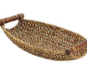 Deco 79 Coastal Storage Seagrass Metal Basket S/3 19",17",15"-87536, Brown