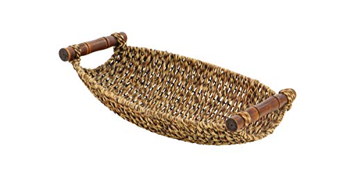 Deco 79 Coastal Storage Seagrass Metal Basket S/3 19",17",15"-87536, Brown