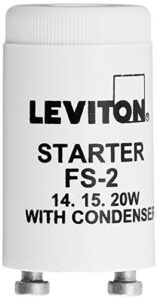 leviton 12409 fluorescent lamp starter , white