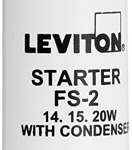 Leviton 12409 Fluorescent Lamp Starter , White