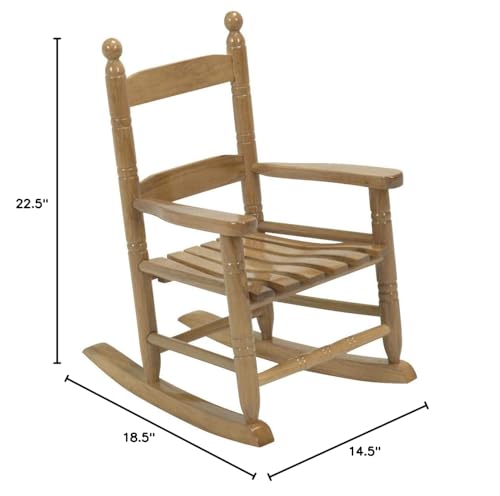 Jack-Post KN-10N Classic Child's Porch Rocker Natural Laquer Oak