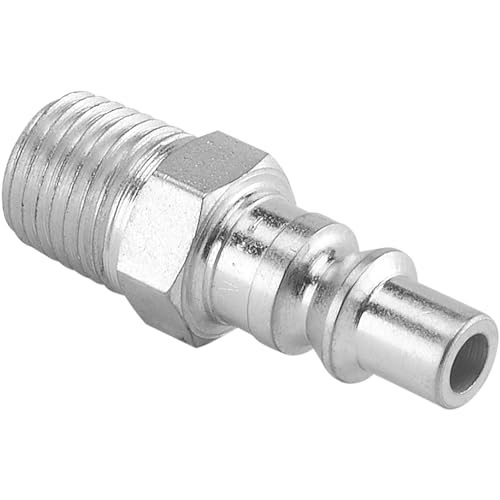 Milton 777 1/4" MNPT A Style Plug, Silver, 10 count (Pack of 1)