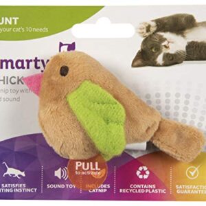 SmartyKat Chickadee Chirp Electronic Sound Cat Toy, Contains Catnip, Battery Powered - Light Brown, One Size