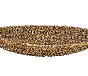 Deco 79 Coastal Storage Seagrass Metal Basket S/3 19",17",15"-87536, Brown