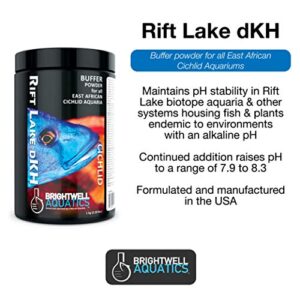 Brightwell Aquatics Rift Lake dKH - Alkalinity Increasing Buffer Powder for East African Cichlid Aquariums, 250-g