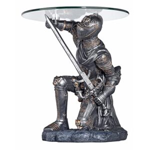 design toscano battle-worthy knight sculptural table