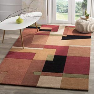 safavieh rodeo drive collection accent rug - 2'6" x 4'6", multi, handmade mid-century modern abstract wool, ideal for high traffic areas in entryway, living room, bedroom (rd868a)