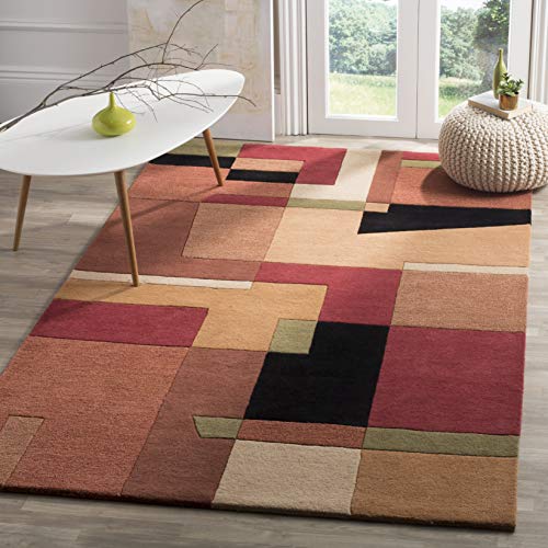 SAFAVIEH Rodeo Drive Collection Accent Rug - 2'6" x 4'6", Multi, Handmade Mid-Century Modern Abstract Wool, Ideal for High Traffic Areas in Entryway, Living Room, Bedroom (RD868A)