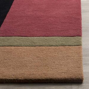 SAFAVIEH Rodeo Drive Collection Accent Rug - 2'6" x 4'6", Multi, Handmade Mid-Century Modern Abstract Wool, Ideal for High Traffic Areas in Entryway, Living Room, Bedroom (RD868A)