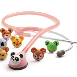 ADC 618P Adscope Adimals Model 618 Pediatric Clinician Stethoscope With Tunable AFD Technology, Pink