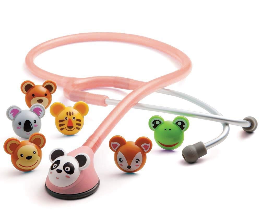 ADC 618P Adscope Adimals Model 618 Pediatric Clinician Stethoscope With Tunable AFD Technology, Pink