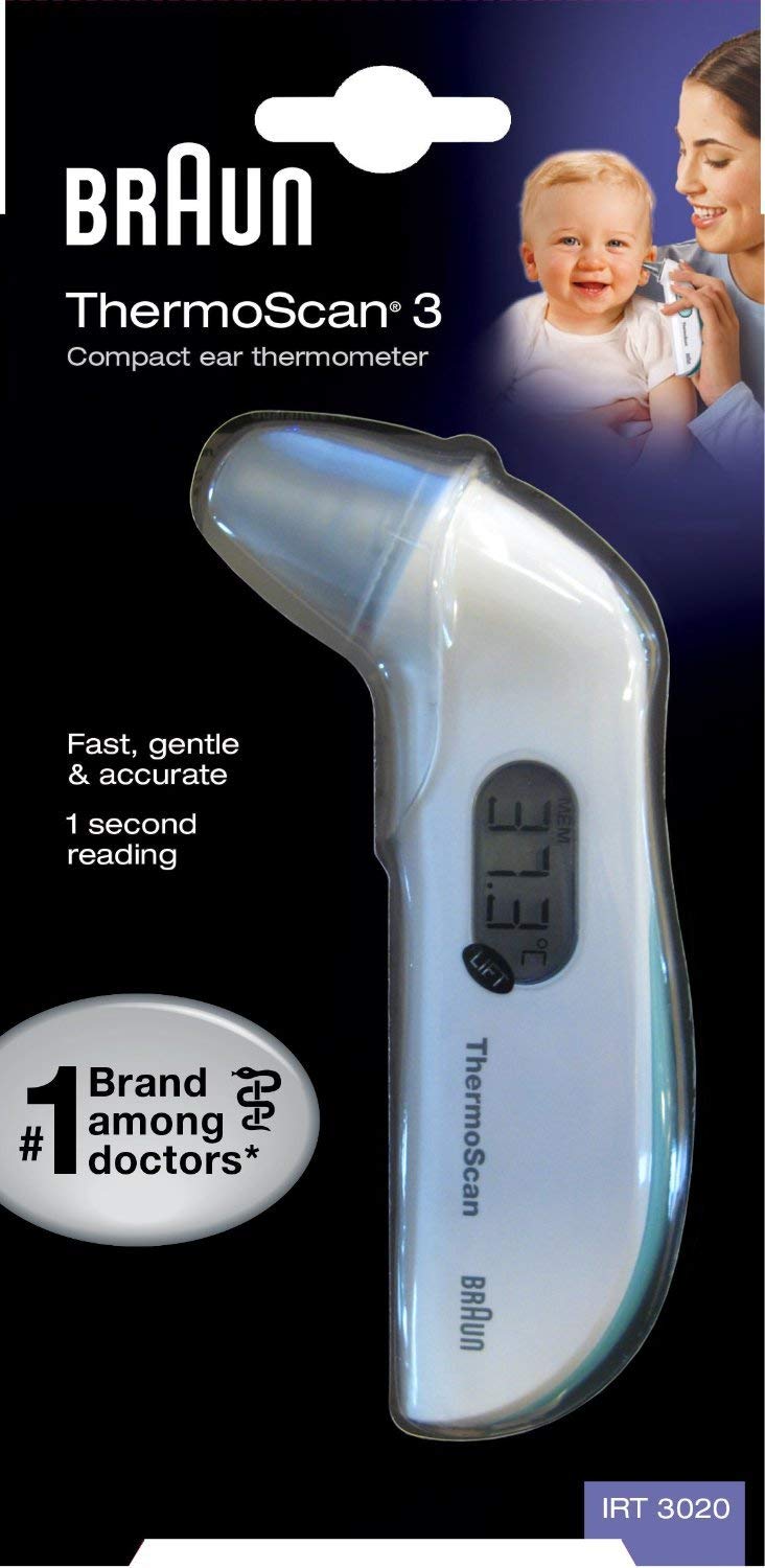 Braun Thermoscan Ear Thermometer with 1-second readout, IRT3020US