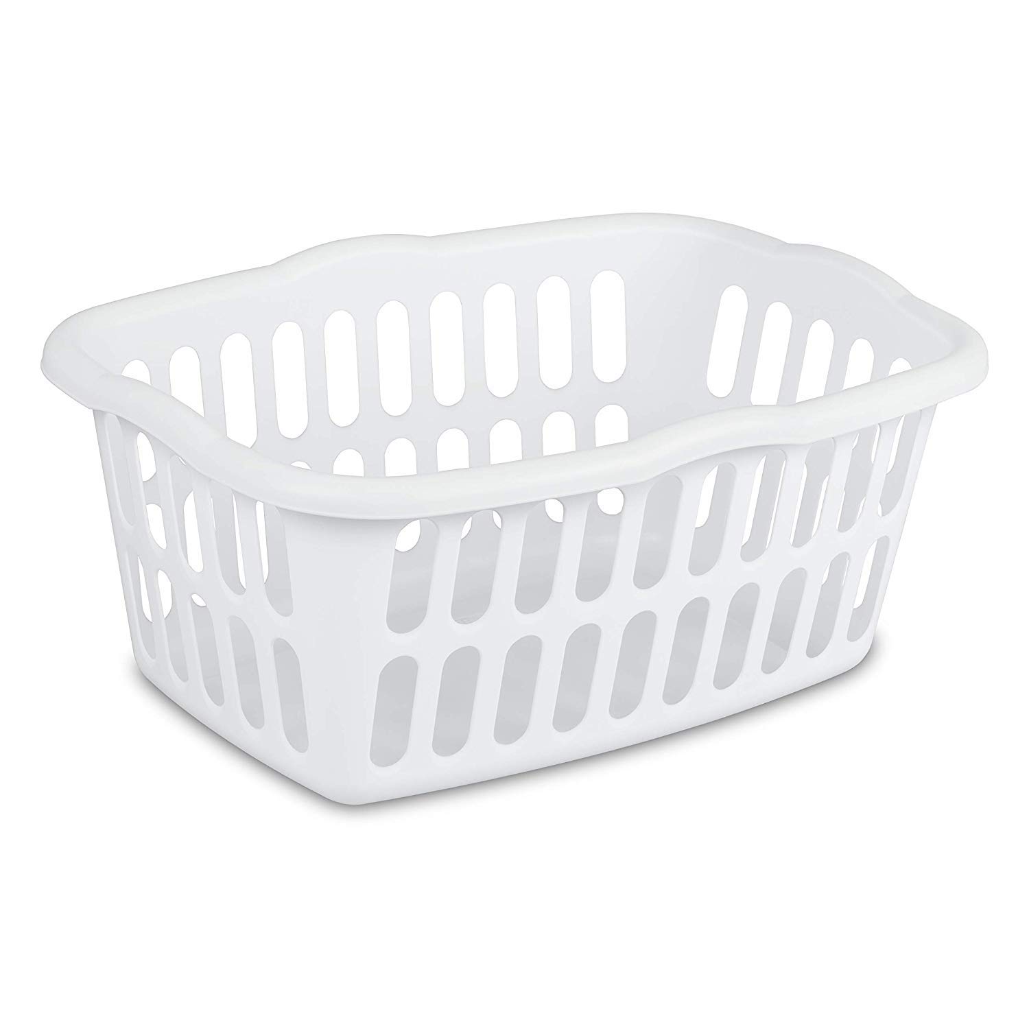 Sterilite Rectangular Laundry Basket, White