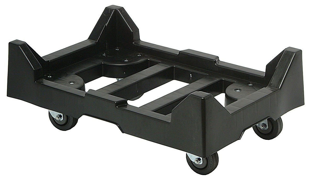 Quantum Storage Systems DLY-2415 Plastic Mobile Dolly with 1" Ledge - Black