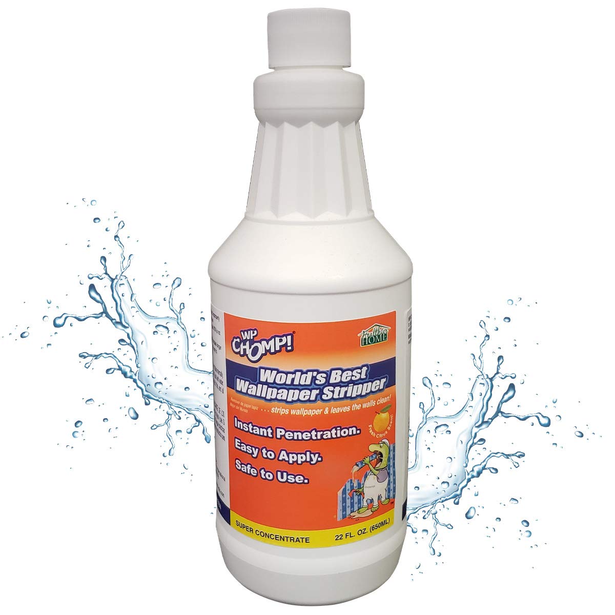 WP Chomp World’s Best Wallpaper Stripper: and Sticky Paste Remover, Citrus Scent 22oz Super Concentrate