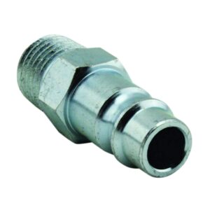 Milton Industries 760-1 1/4" MNPT HIGHFLOWPRO V-Style/European Interchange Steel Air Plug Fitting (High Volume Low Pressure Application) -1 Count (Pack of 10)