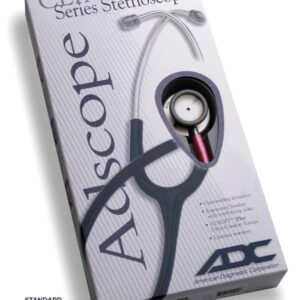 ADC 618P Adscope Adimals Model 618 Pediatric Clinician Stethoscope With Tunable AFD Technology, Pink