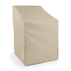 Covermates Outdoor Chair Cover - Water Resistant Polyester, Drawcord Hem, Mesh Vents, Seating and Chair Covers, 32W x 32D x 35H, Khaki