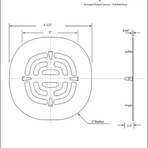 Westbrass Brass Snap-In Shower Strainer Grid, Satin Nickel, D316-07