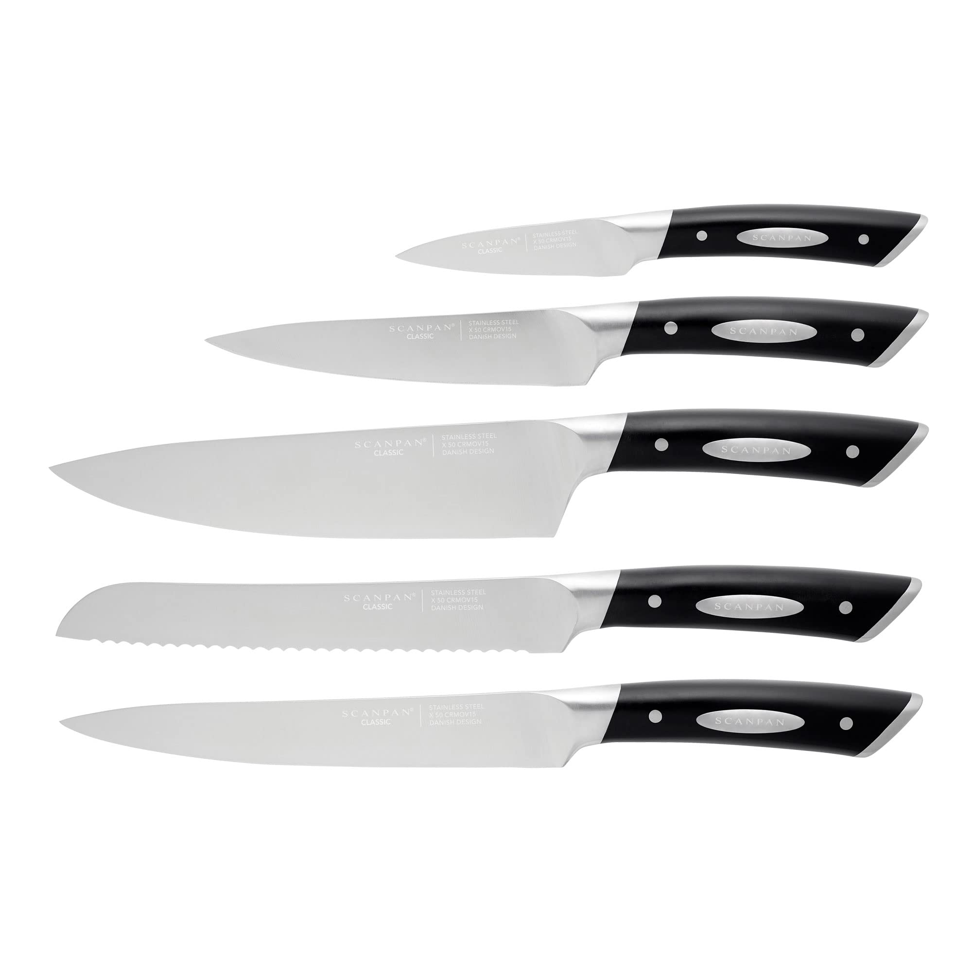 Scanpan Classic 6-Piece Knife Set with Block