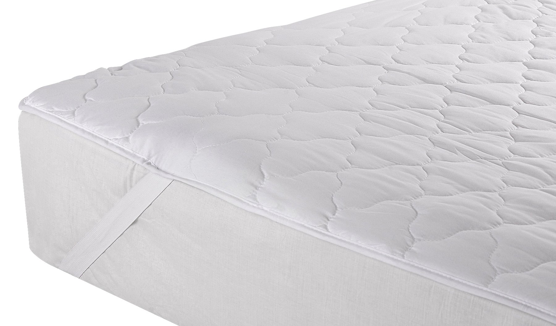 Gilbin, Quilted Cot Size Mattress Pad, 30 x 75 (White, Cot Size 30"x75")