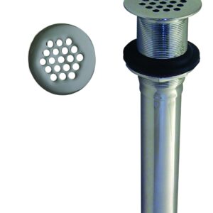 Westbrass D411-12-26 Grid Strainer Lavatory Drain w/o Overflow Holes - Exposed, Polished Chrome