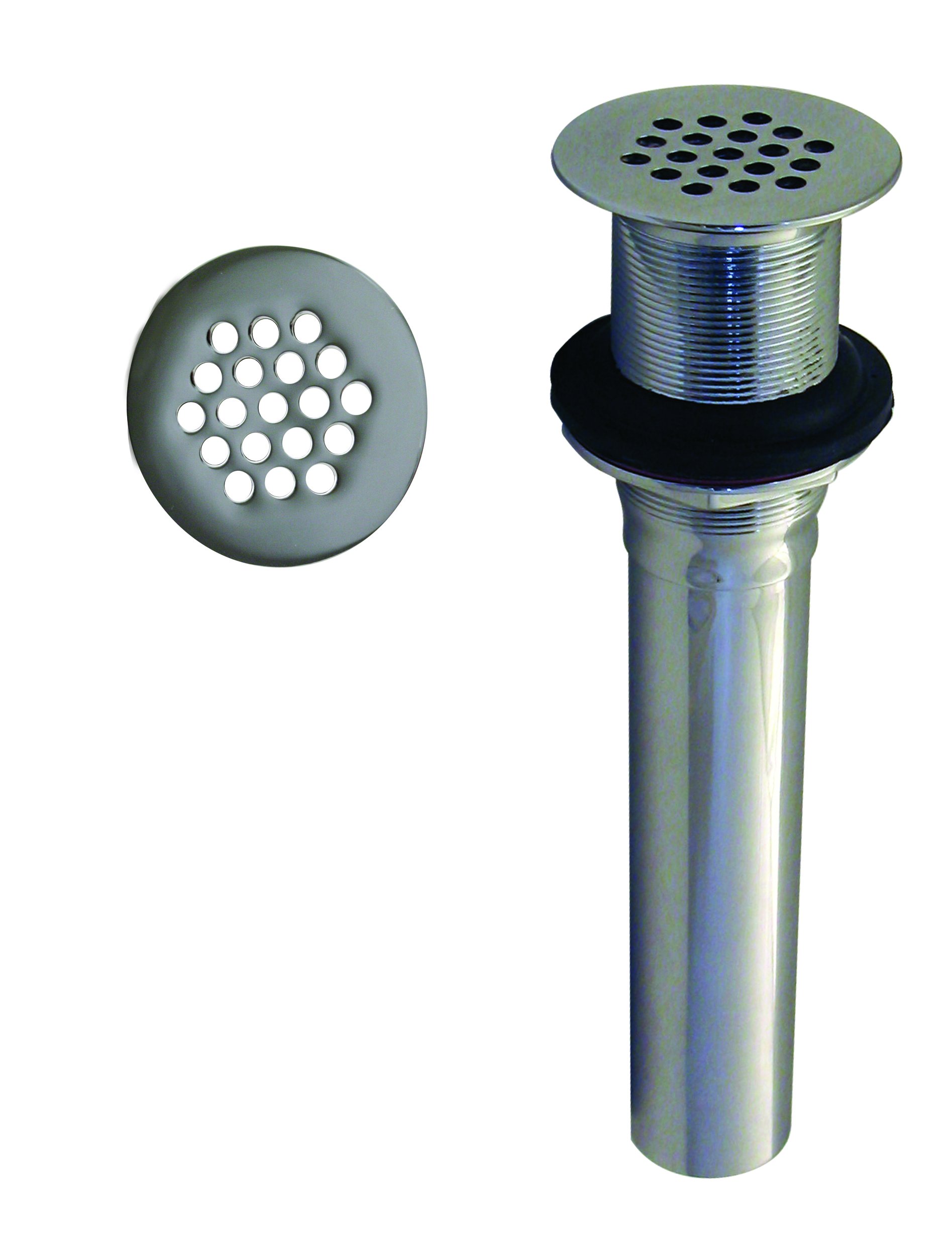 Westbrass D411-12-26 Grid Strainer Lavatory Drain w/o Overflow Holes - Exposed, Polished Chrome