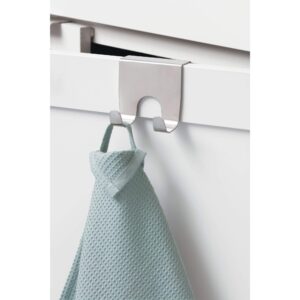 InterDesign Forma Over the Cabinet Hooks, brushed stainless Steel