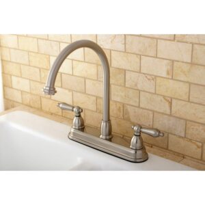 Kingston Brass KB3748AL Restoration 8-inch Centerset Kitchen Faucet without Sprayer, Brushed Nickel