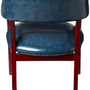 Boss Office Products Ivy Leauge Vinyl Executive Catain's Chair in Blue