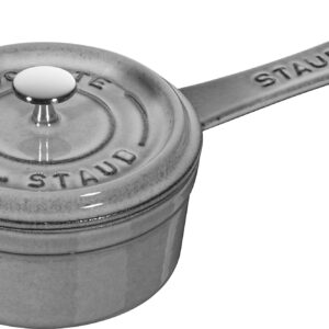 Staub 1241018 Mini Cast Iron Saucepan, 10 cm, Graphite Grey