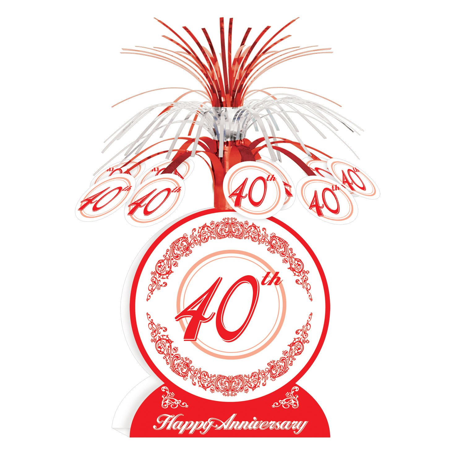 40th Anniversary Centerpiece Party Accessory (1 count) (1/Pkg)