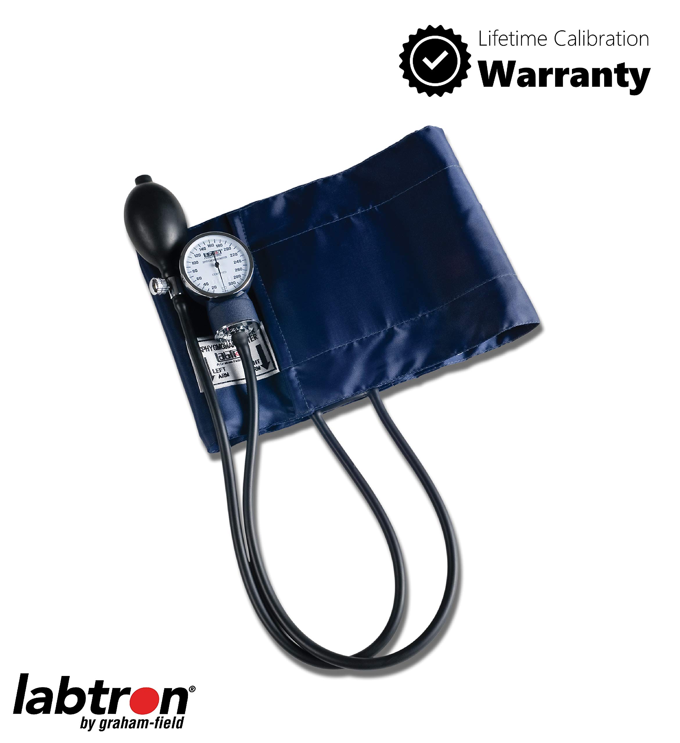 Labtron Manual Blood Pressure Monitor, Adult XL Cuff, Labstar Deluxe Aneroid Sphygmomanometer