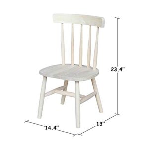 International Concepts IC Toddler's Wooden Chairs - Set of 2, Durable Solid Wood Construction, Perfect for Kids Room or Play Area, Easy to Customize and Paint - Unfinished