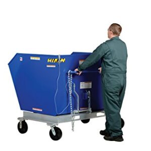 Vestil P-HOP-1.5 Portable Tilt Refuse Hopper, Steel, 2000 lb. Capacity, 49-3/8 x 53-3/8 x 52-7/8 inches (H x W x D)