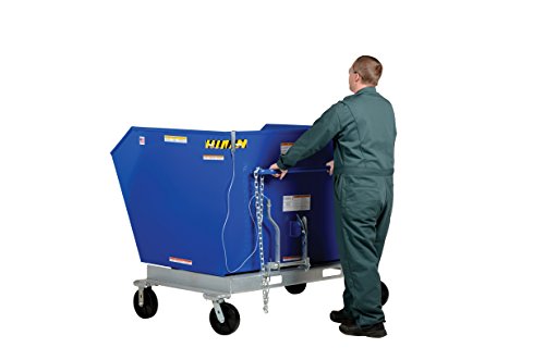 Vestil P-HOP-1.5 Portable Tilt Refuse Hopper, Steel, 2000 lb. Capacity, 49-3/8 x 53-3/8 x 52-7/8 inches (H x W x D)