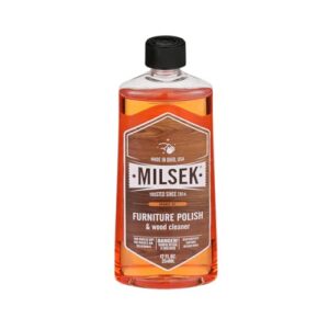 Milsek Furniture Polish and Wood Cleaner with Orange Oil - Multipurpose Cleaning Supplies for Home and Household from Hardwood Floors to Kitchen Cabinets- 12 Fl Oz (Pack of 1)