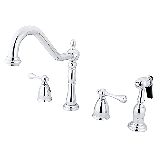 Kingston Brass KB1791BLBS Heritage 8-Inch Centerset Kitchen Faucet, Polished Chrome