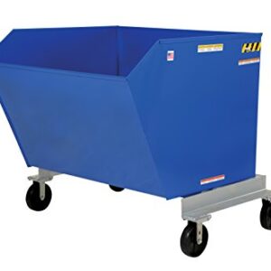 Vestil P-HOP-1.5 Portable Tilt Refuse Hopper, Steel, 2000 lb. Capacity, 49-3/8 x 53-3/8 x 52-7/8 inches (H x W x D)