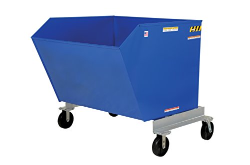 Vestil P-HOP-1.5 Portable Tilt Refuse Hopper, Steel, 2000 lb. Capacity, 49-3/8 x 53-3/8 x 52-7/8 inches (H x W x D)