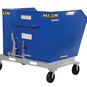 Vestil P-HOP-1.5 Portable Tilt Refuse Hopper, Steel, 2000 lb. Capacity, 49-3/8 x 53-3/8 x 52-7/8 inches (H x W x D)