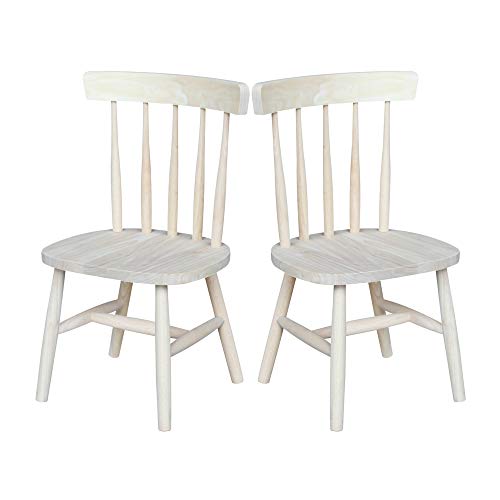 International Concepts IC Toddler's Wooden Chairs - Set of 2, Durable Solid Wood Construction, Perfect for Kids Room or Play Area, Easy to Customize and Paint - Unfinished