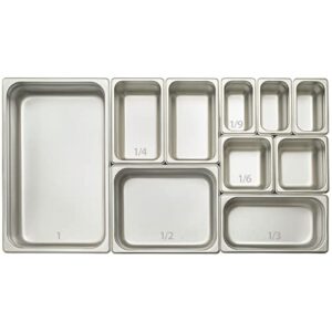 Winco 1/4 Size Pan, 6-Inch, Stainless Steel, Silver