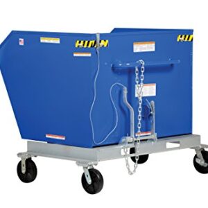 Vestil P-HOP-1.5 Portable Tilt Refuse Hopper, Steel, 2000 lb. Capacity, 49-3/8 x 53-3/8 x 52-7/8 inches (H x W x D)