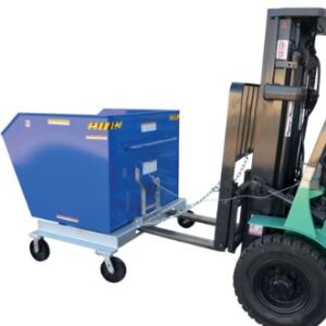 Vestil P-HOP-1.5 Portable Tilt Refuse Hopper, Steel, 2000 lb. Capacity, 49-3/8 x 53-3/8 x 52-7/8 inches (H x W x D)