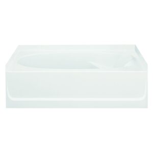 sterling 71111110-0 ensemble bathtub, 60-inch x 42-inch x 16-inch, left-hand, white