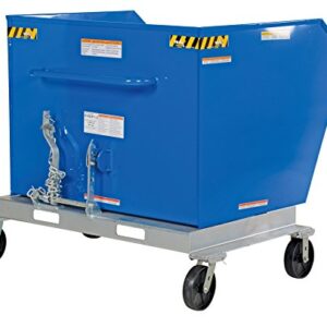 Vestil P-HOP-1.5 Portable Tilt Refuse Hopper, Steel, 2000 lb. Capacity, 49-3/8 x 53-3/8 x 52-7/8 inches (H x W x D)